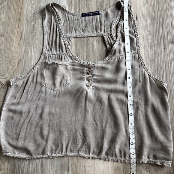 Brandy Melville Cotton/viscose Made In Italy Distressed Crop Top  - One Size - Picture 7 of 8